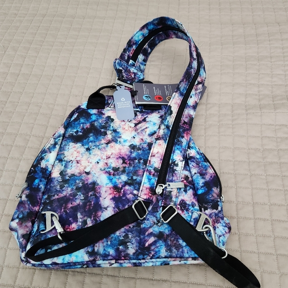 Baggallini Blue Floral Backpack - Picture 3 of 6